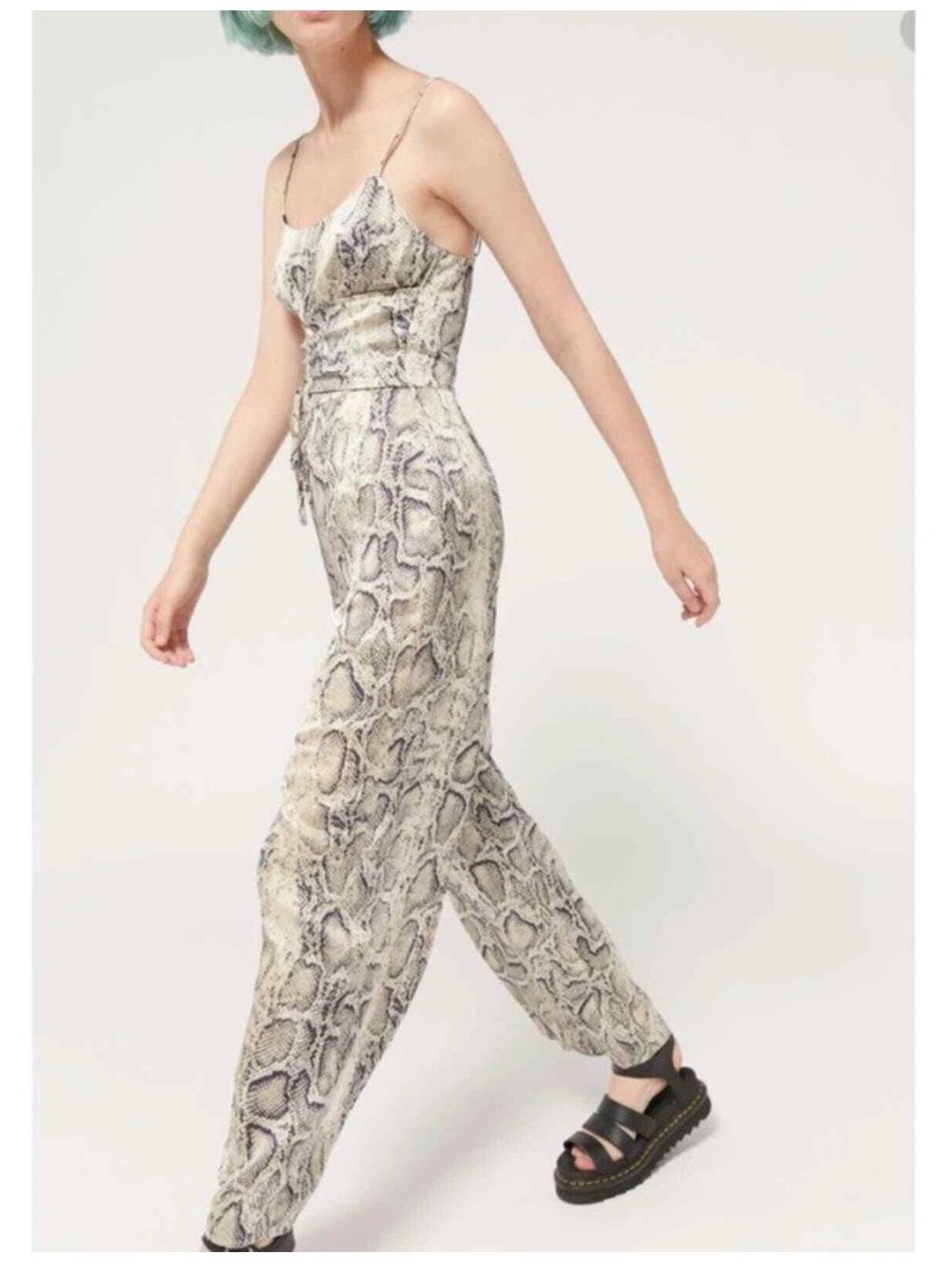 Urban Outfitters Snake Print Spaghetti Strap Jumpsuit - Picture 1 of 5
